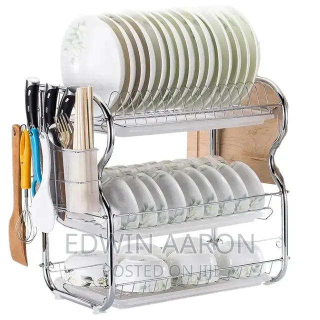 3 Layer Stainless Steel Dish Rack