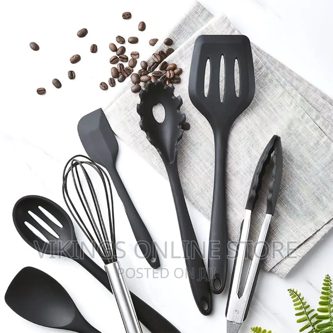 Silicone Kitchen Utensil Set Black