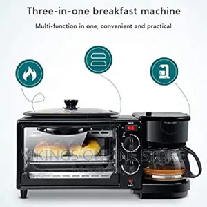 3 in 1 Breakfast Maker With a Coffee Maker, Griddle, Oven