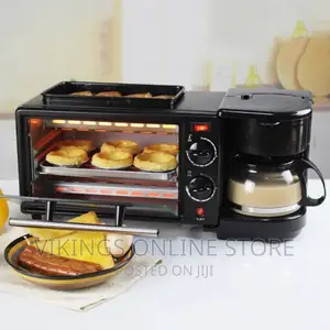 3 in 1 Breakfast Maker With a Coffee Maker, Griddle, Oven