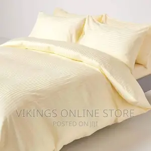 Pair of Royal Luxurious Flat Bedsheets Yellow