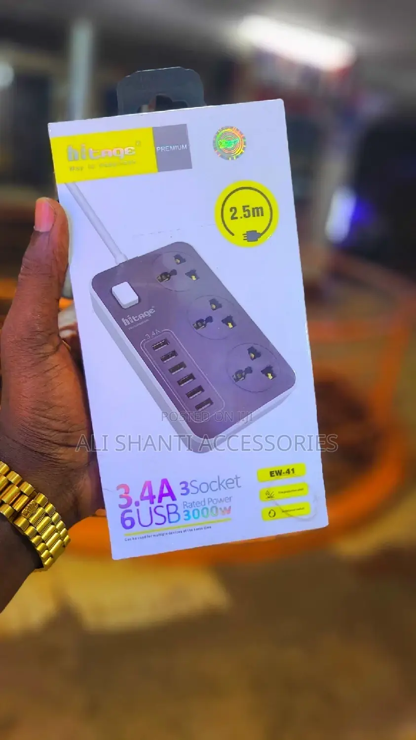 3.4A 3socket 6 USB Charging Ports