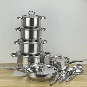 6pc Stainless Steel Cookware Set With Ladles .