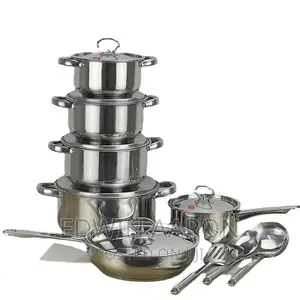 6pc Stainless Steel Cookware Set With Ladles .