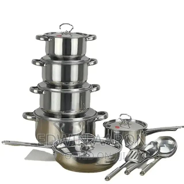 6pc Stainless Steel Cookware Set With Ladles .