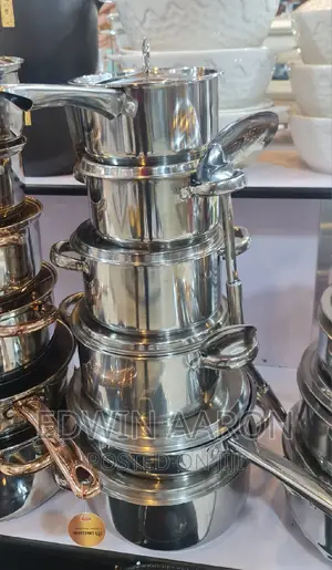 6pc Stainless Steel Cookware Set With Ladles .