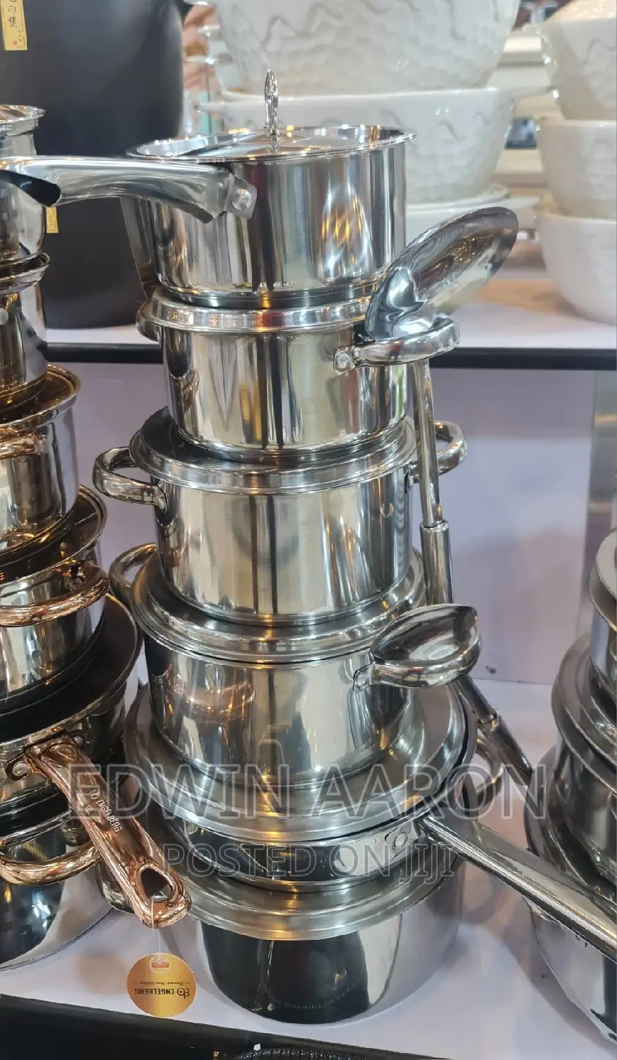 6pc Stainless Steel Cookware Set With Ladles .