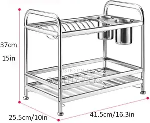 Stainless Dish Rack Organizer
