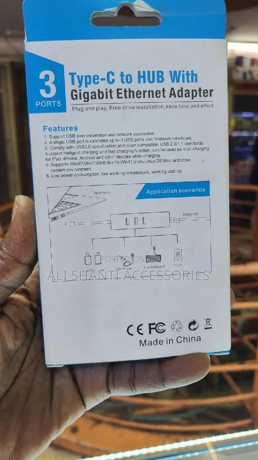 Type-C to HUB With Gigabit Ethernet Adapter