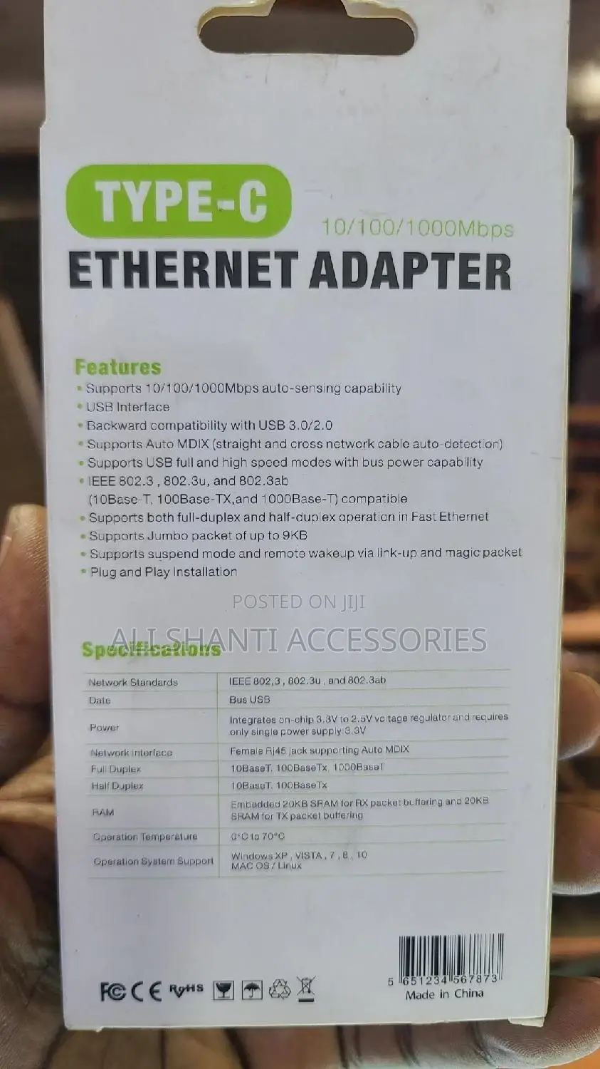 Ethernet Adapter/Type-C to Ethernet Adapter/Usb-C to Etherne