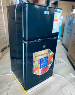 Adh Double Door Refrigerator Black Silver With Warranty