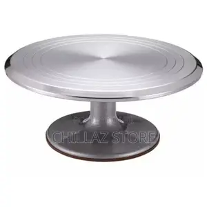 Stainless Steel Rotating Cake Turntable Stand.