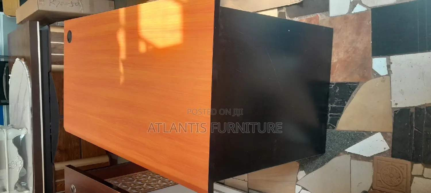 A Durable 140cm Office Desk With Six Drawers