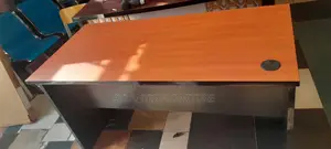 A Durable 140cm Office Desk With Six Drawers