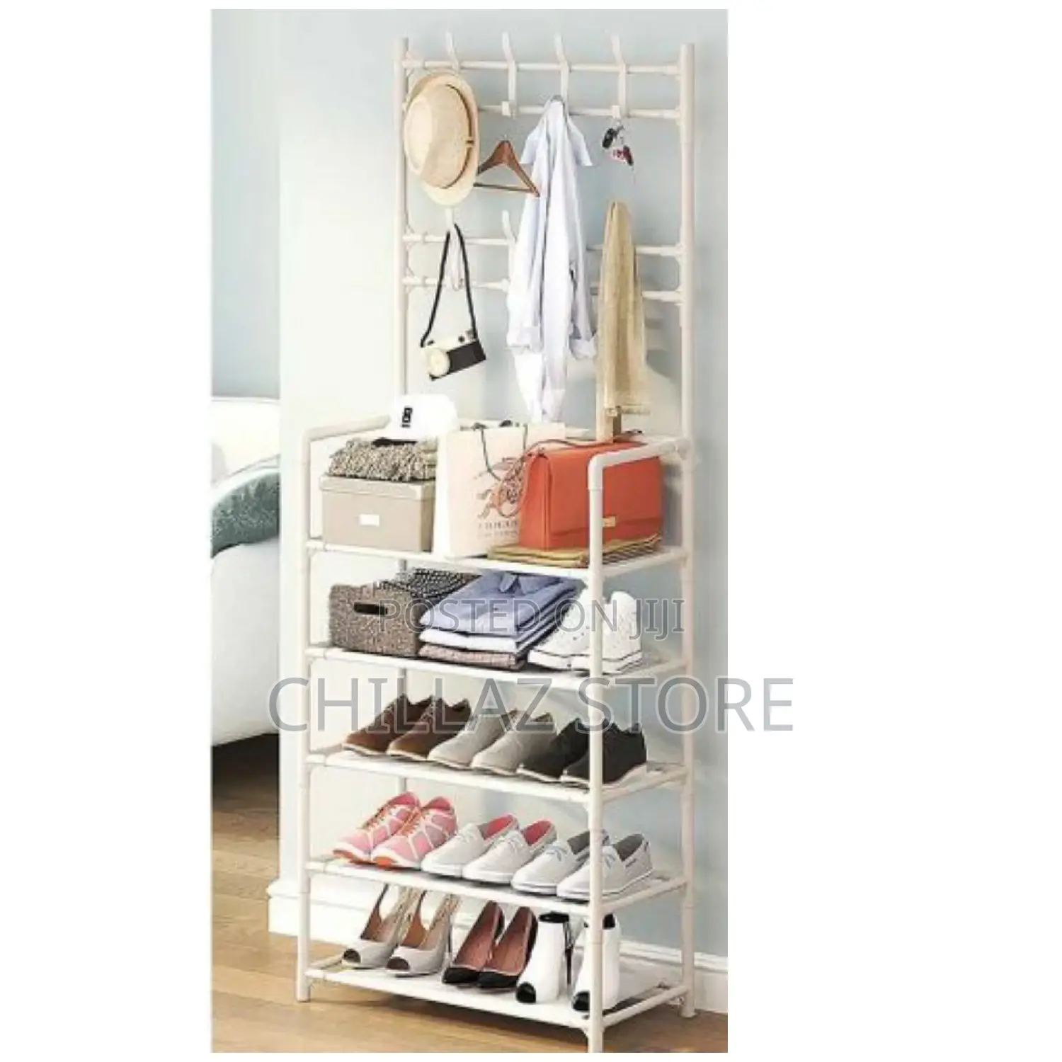 Hat and Shoe Rack.