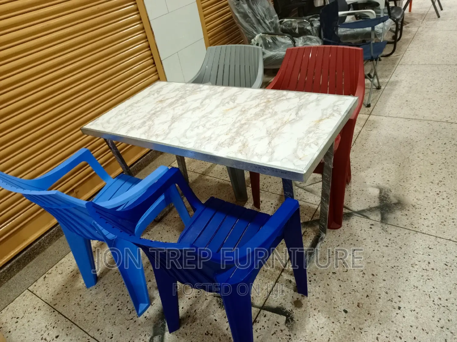 Plastic Restaurant Chairs and Table.