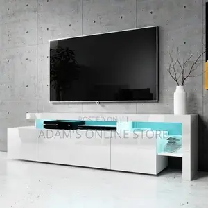 LED Lights Tv Stand White/Tv Stand/Modern White Tv Stand