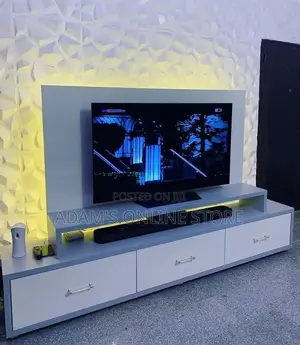 Tv Stand Wall Mount/Tv Stand/White and Grey Living Tv Stand