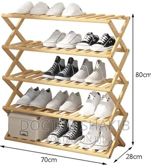 Simple Wooden Multilayer Shoe Shelf Rack