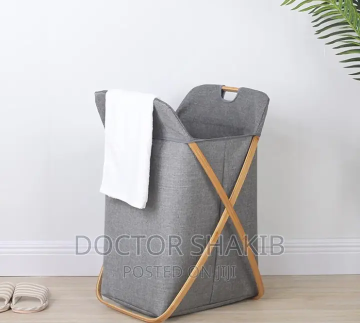 Bathroom Bamboo Laundry Basket