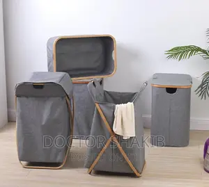Bathroom Bamboo Laundry Basket
