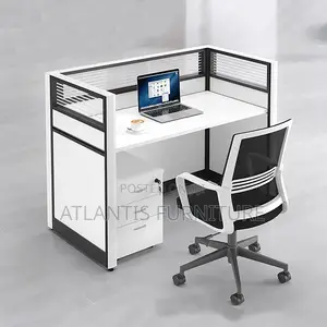 A Well Crafted Workstation With a Mobile Lockable Drawers