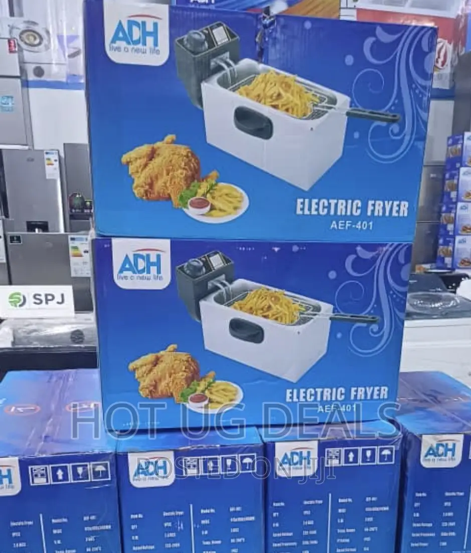 ADH 3litres Electric Deep Fryer - Silver , Black