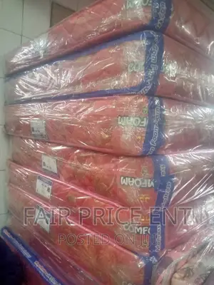 Mattress 6x6x8inches.Quilted Density.( Red)