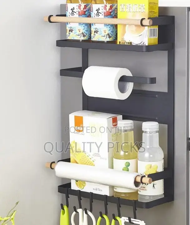 Fridge Side Storage Rack Organizer