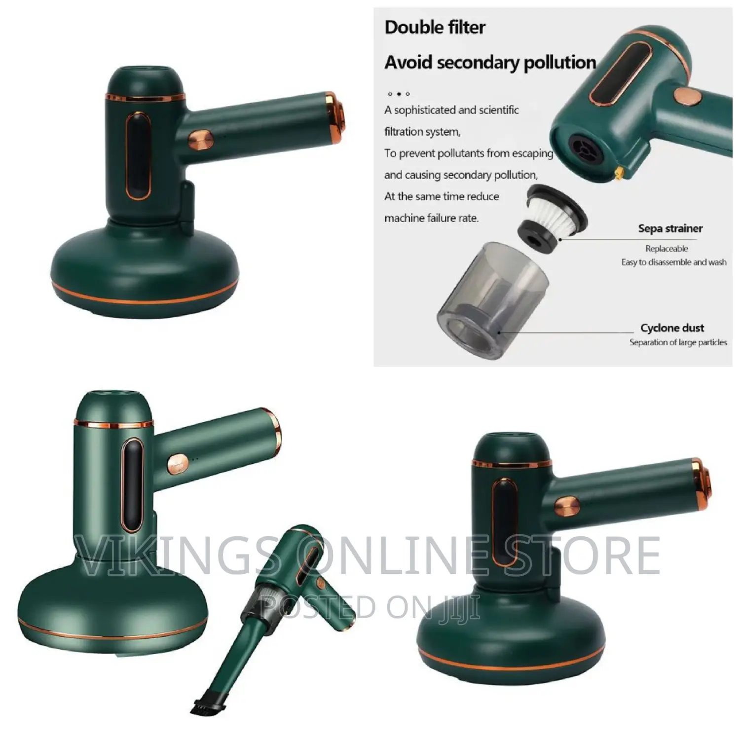 3 in 1 Wireless UV Handheld Dust Vacuum Cleaner