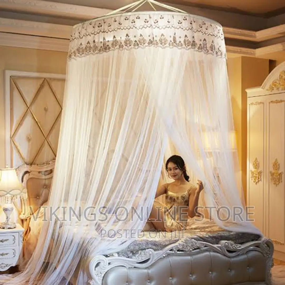 6*6 Super Round Luxurious Mosquito Net- White
