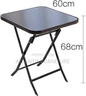 Foldable Glass Table (68*60)Cm