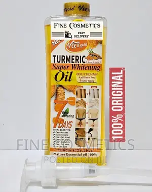 ORIGINAL Veet Gold 7days Turmeric Super Whitening Oil + Pump