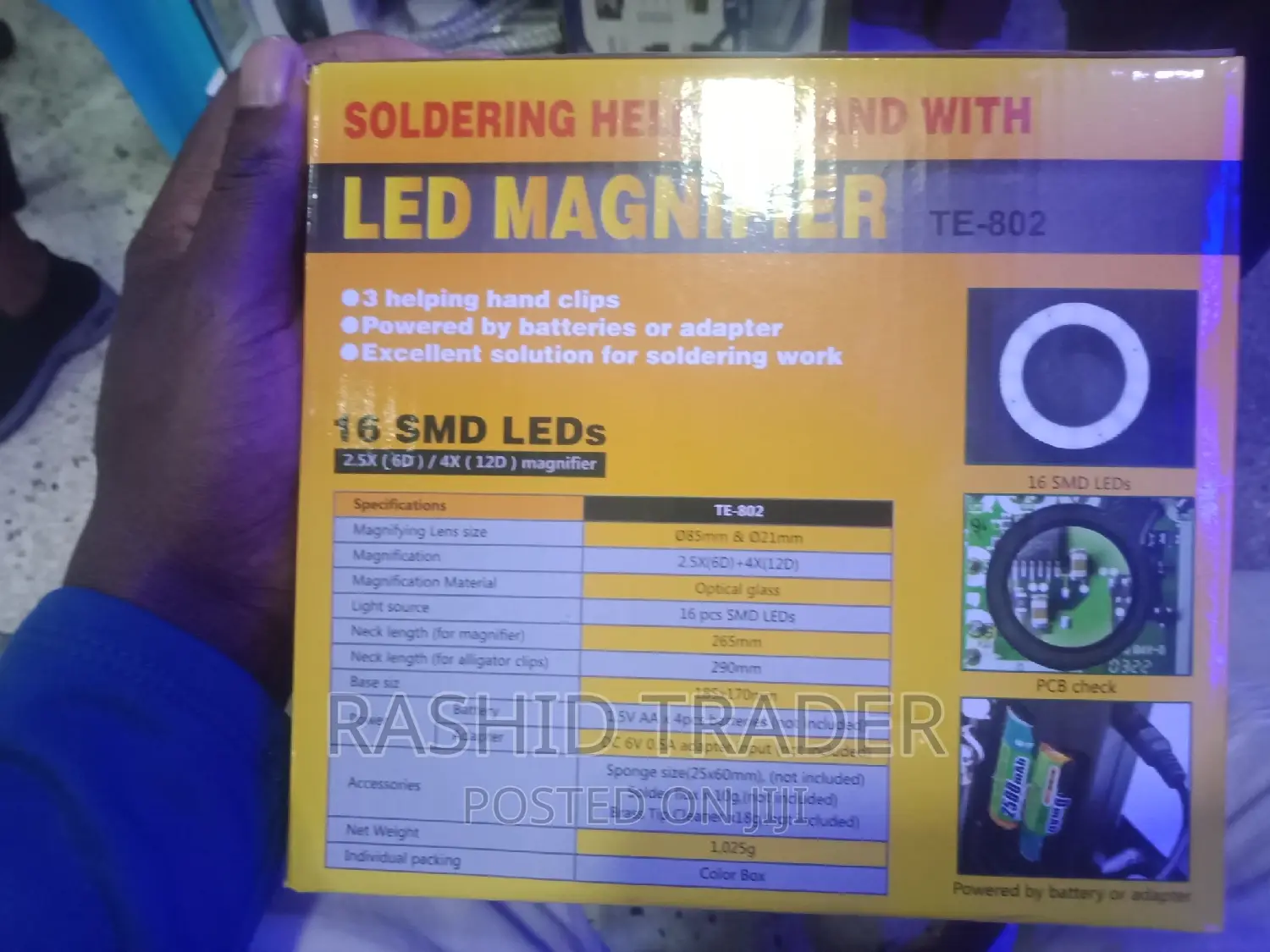 Soldering Helping Hand With Led Magnifier