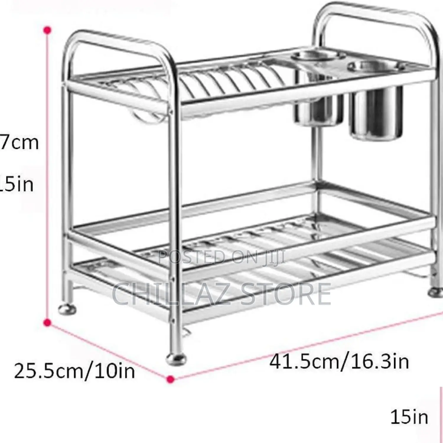 2layers Stainless Steel Dish Drainer Rack.