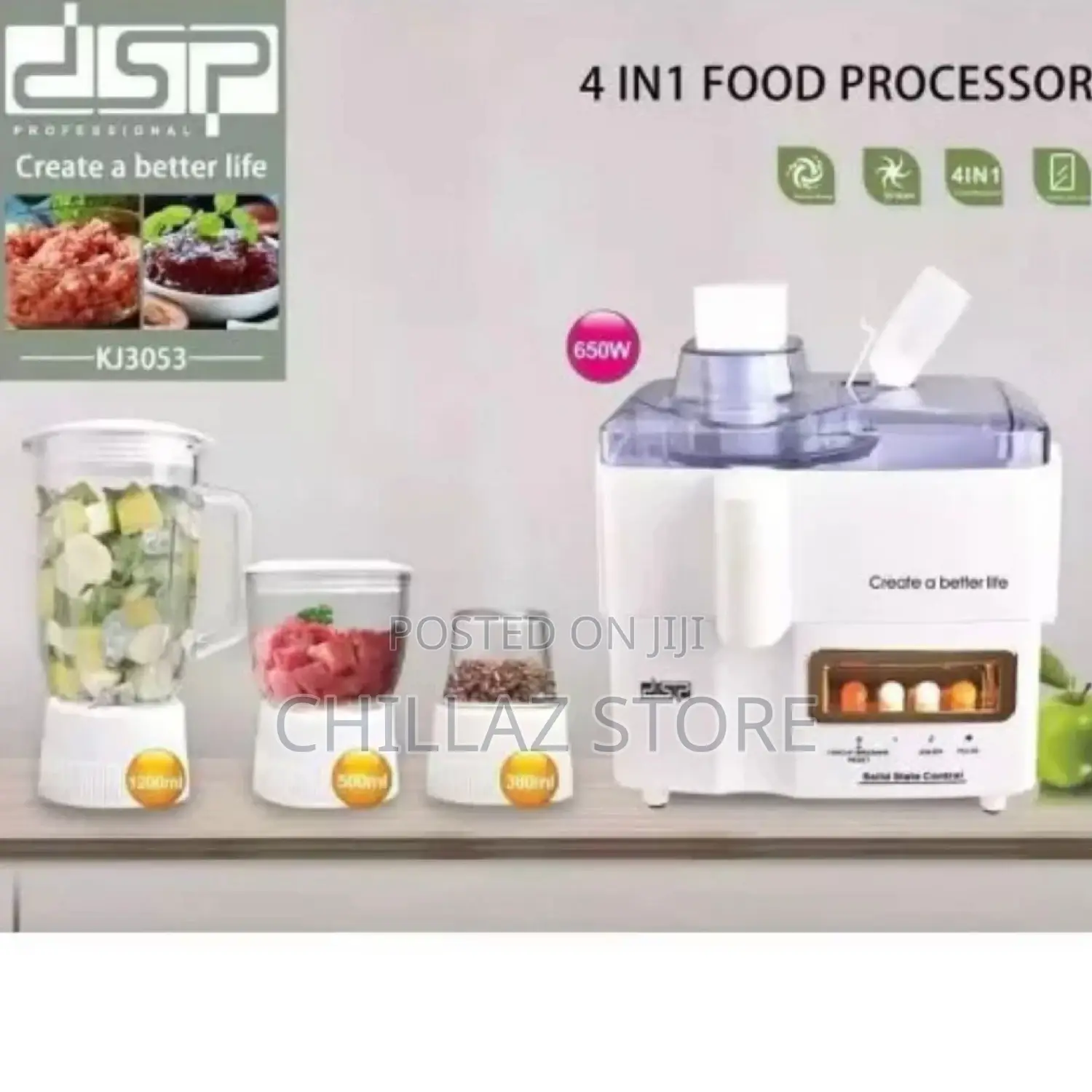 4in1 DSP Electric Multifunctional Food Processor.