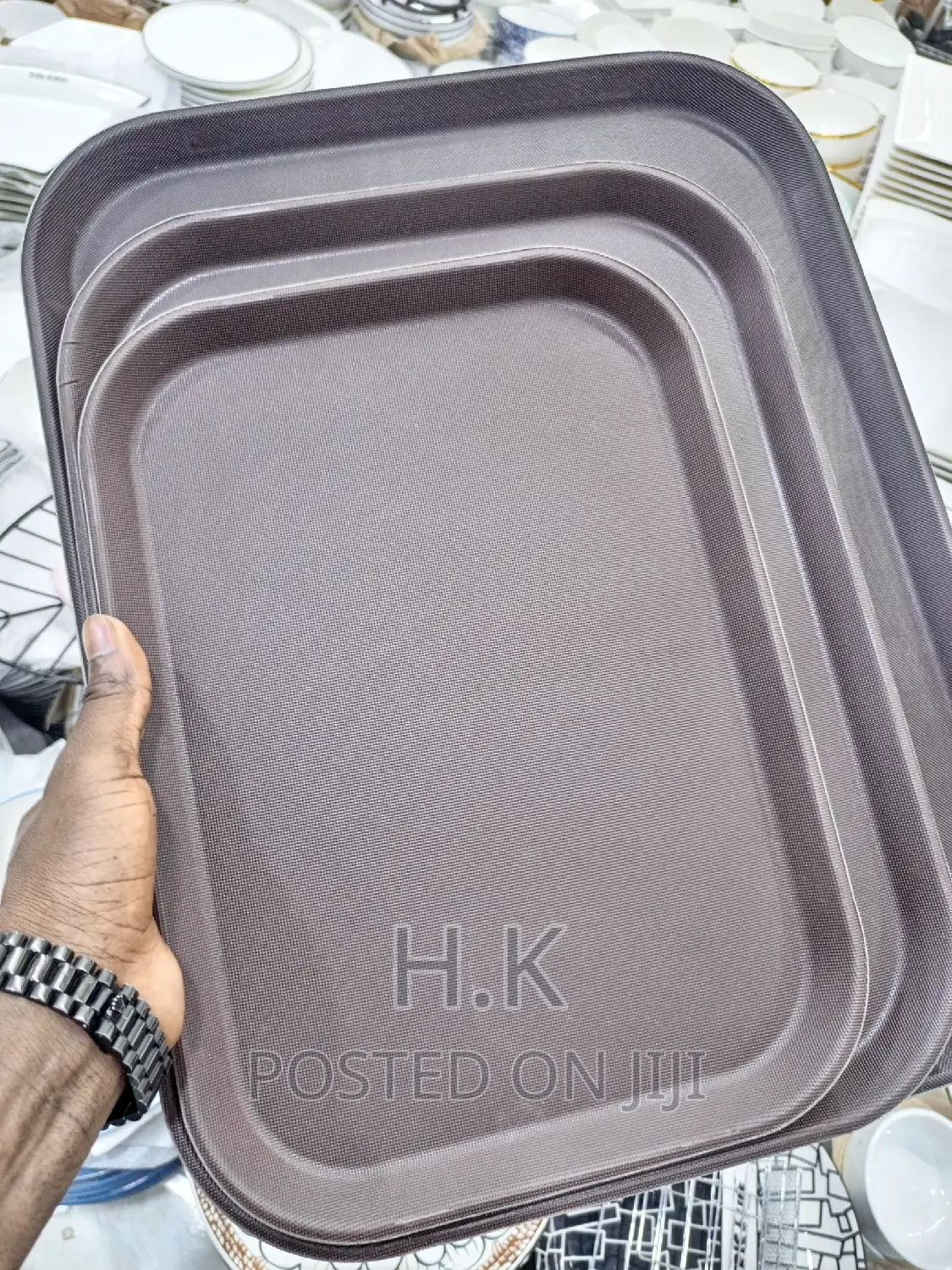 Rectangular Non Slippery Tray Set