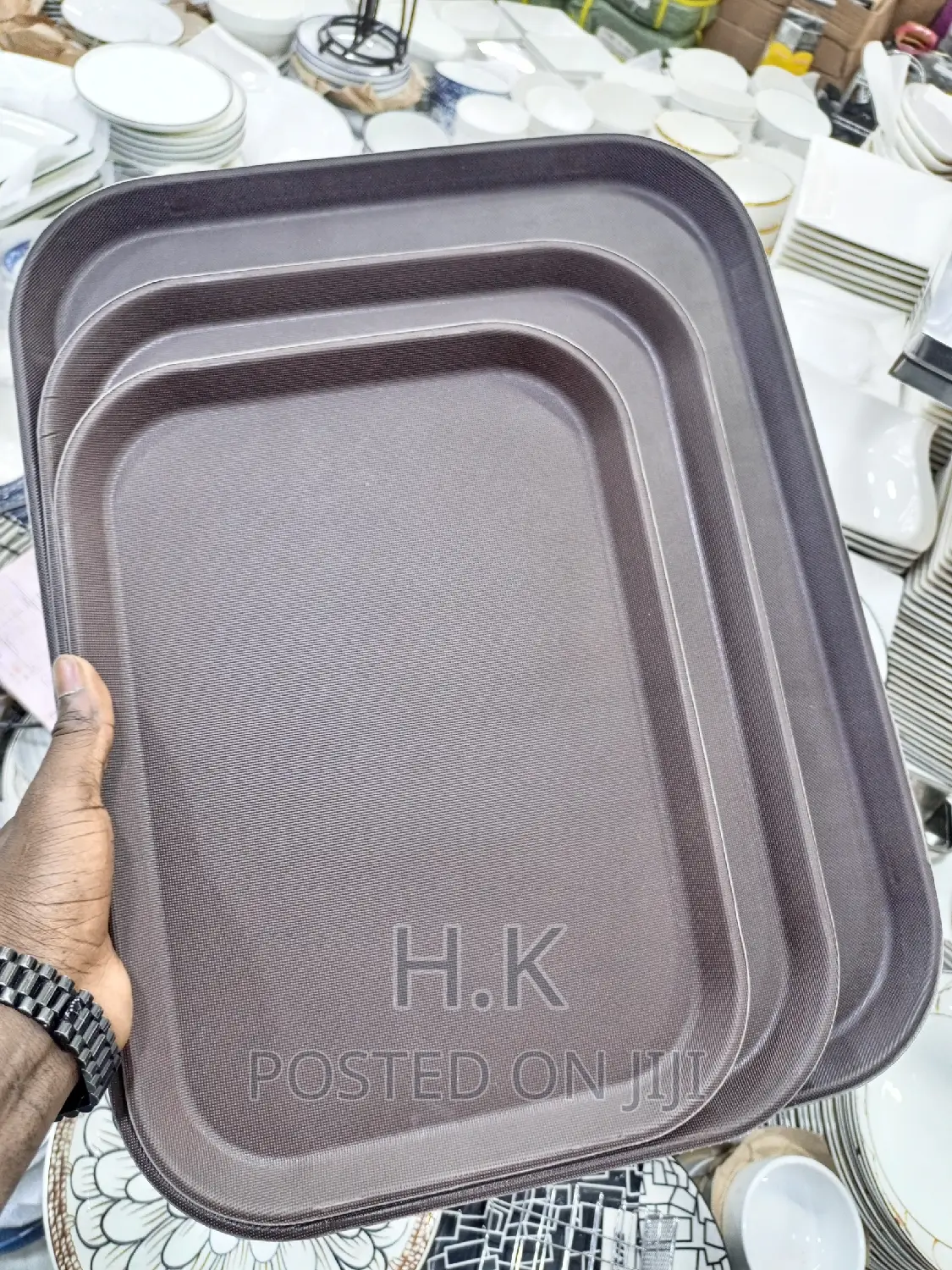 Rectangular Non Slippery Tray Set