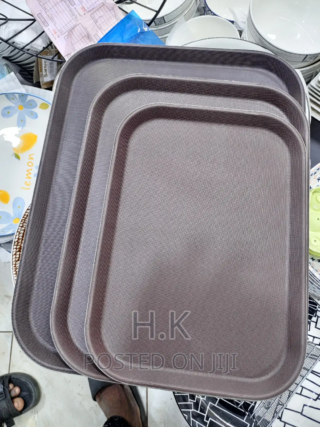 Rectangular Non Slippery Tray Set