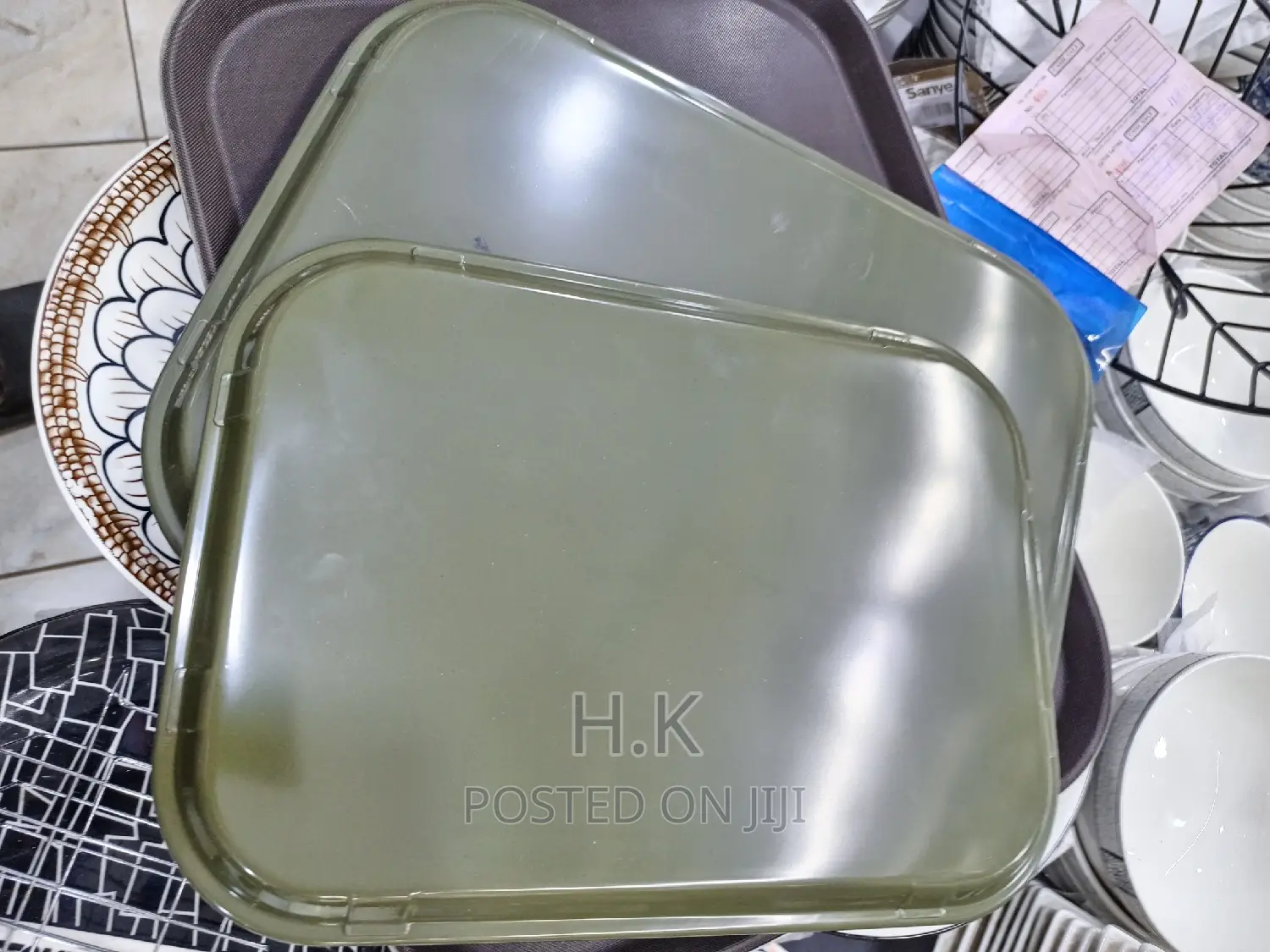 Rectangular Non Slippery Tray Set