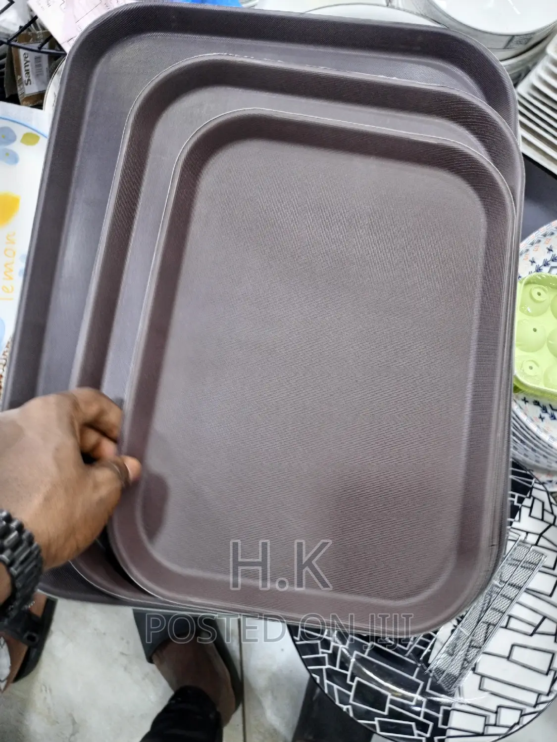 Rectangular Non Slippery Tray Set