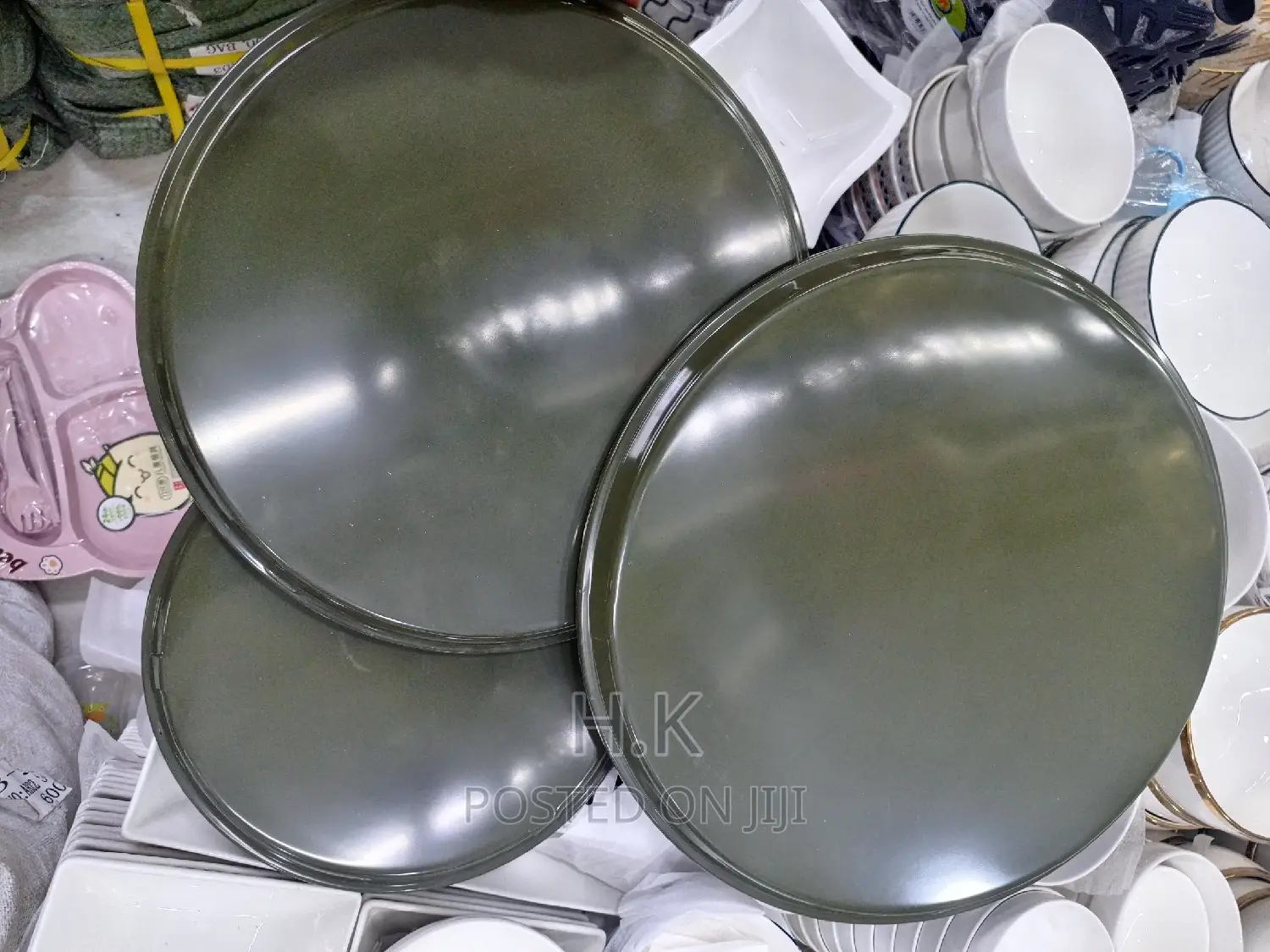 Round Non Slippery Tray Set