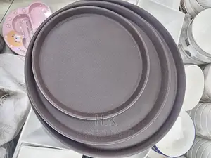 Round Non Slippery Tray Set