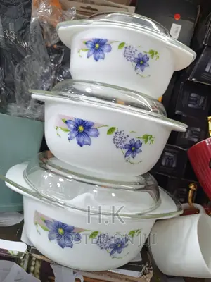 3pcs Ceramic Serving Dish Set With Covers