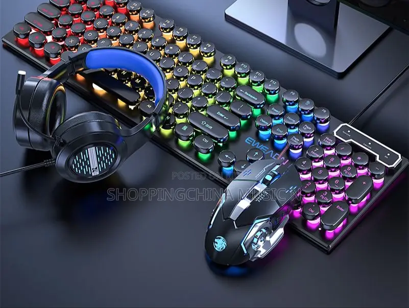 Led RGB Wired Color Light Keyboard Without Mouse