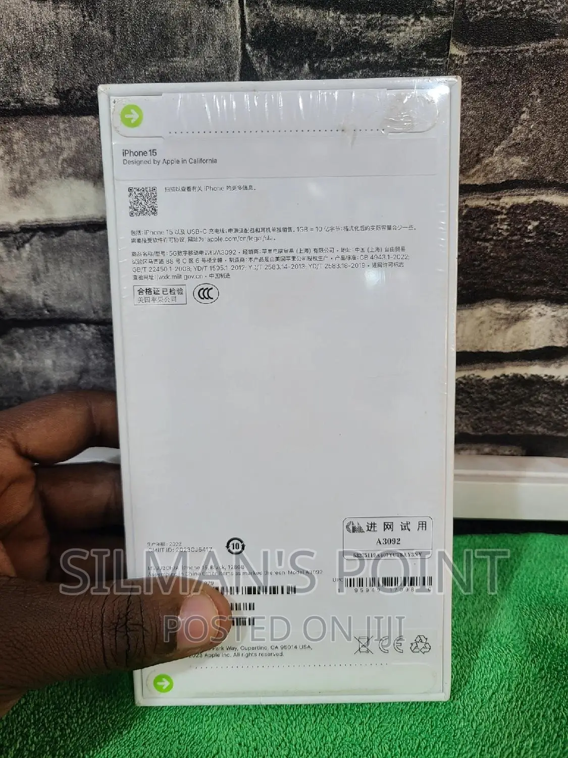 New Apple iPhone 15 128 GB Gray