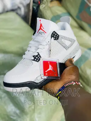 Original White Airjordan 4 Flight