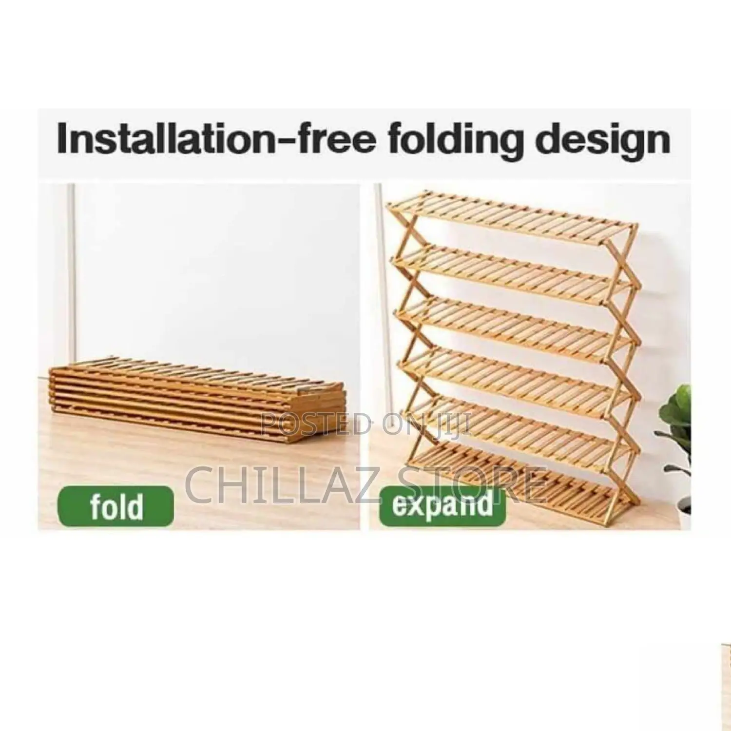 3 Layers Foldable Shoe Rack.