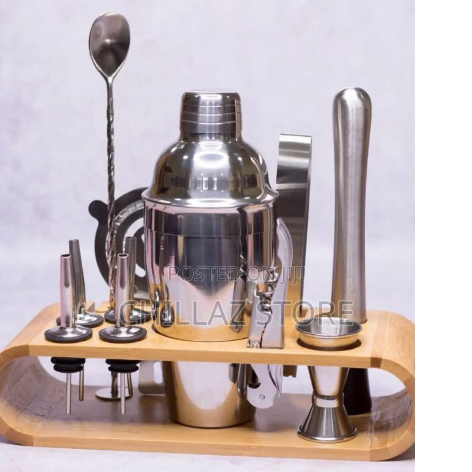 13pcs Stainless Steel Cocktail Shaker Set.
