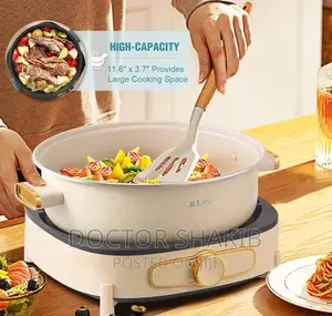 Non-stick Electric Grill And Mini Hot Pot